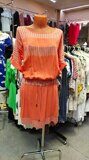 оранжевое платье 46 размера